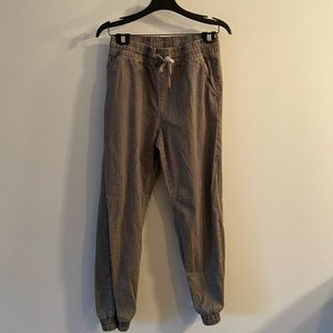 Brown Gingham Plaid Pants
